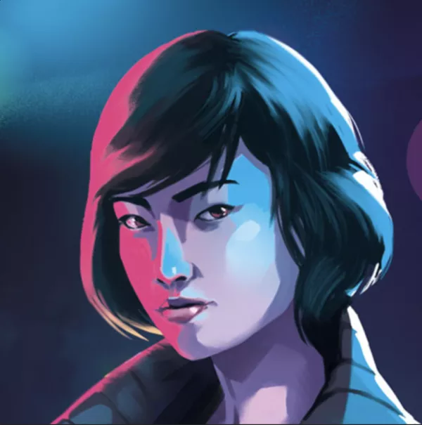 Portrait de Kanako Sawada. Image issue des «Aventures de Kanako Sawada» © Sandrine Pilloud, Lionel Tardy